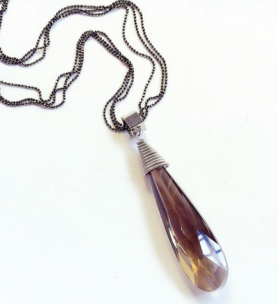 Vintage Geometrical Crystal Pendant
