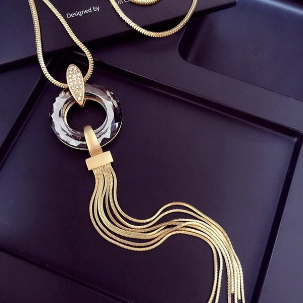 Vintage Geometrical Crystal Pendant