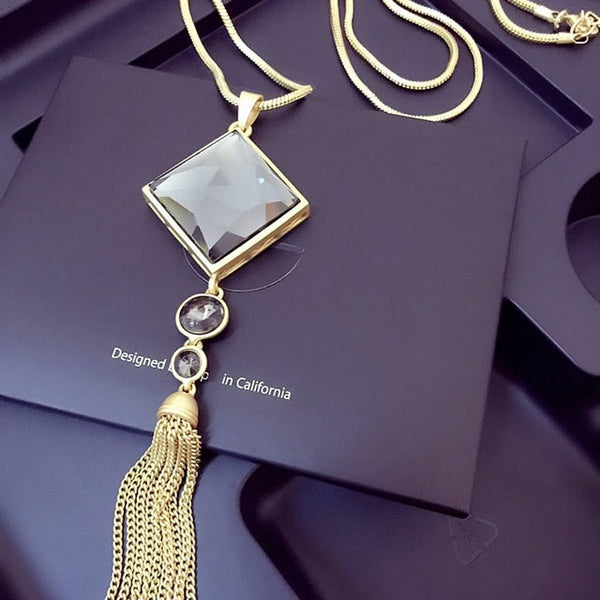 Vintage Geometrical Crystal Pendant
