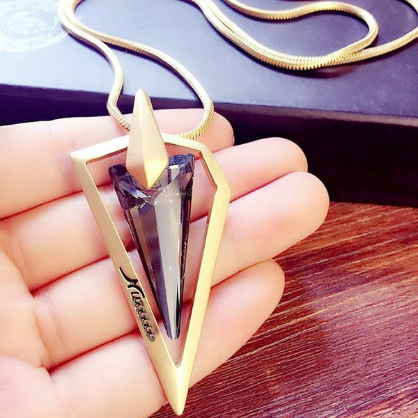 Vintage Geometrical Crystal Pendant