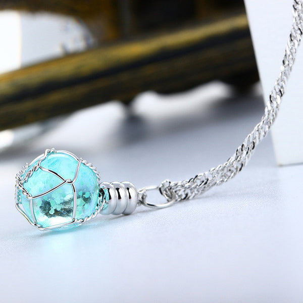 Luminous Crystal Ball necklace