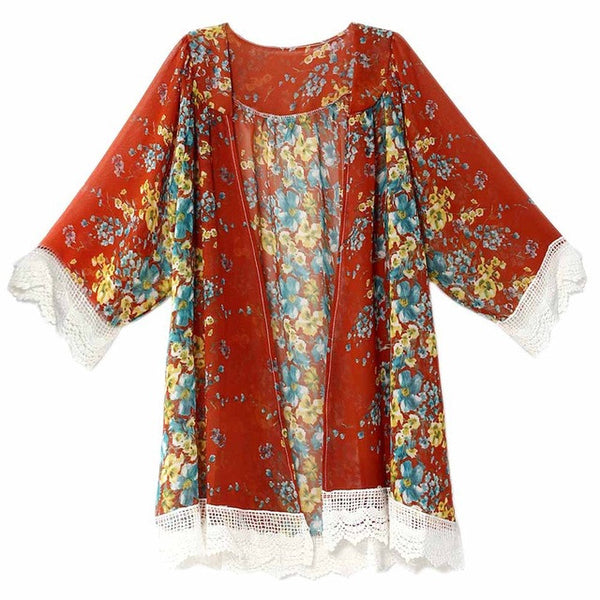 Chiffon Vintage Floral Blouse