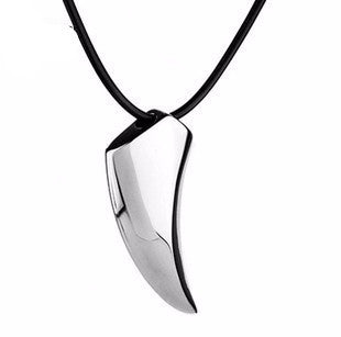 Steel Wolf Tooth Necklace