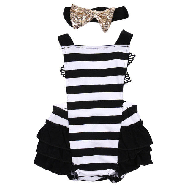 Striped  Lace Jumpsuit set (Free Shipping)