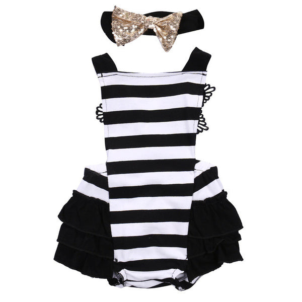 Striped  Lace Jumpsuit set (Free Shipping)