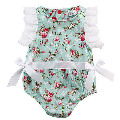 Baby Girl Lace Floral Romper Jumpsuit (FreeShipping)
