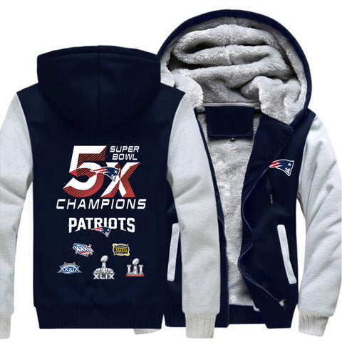New England Patriots Jacket - 5 times champions (Free shipping)