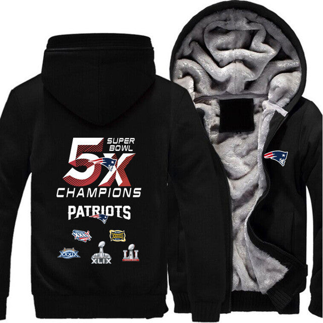 New England Patriots Jacket - 5 times champions (Free shipping)