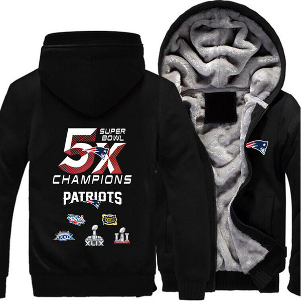 New England Patriots Jacket - 5 times champions (Free shipping)