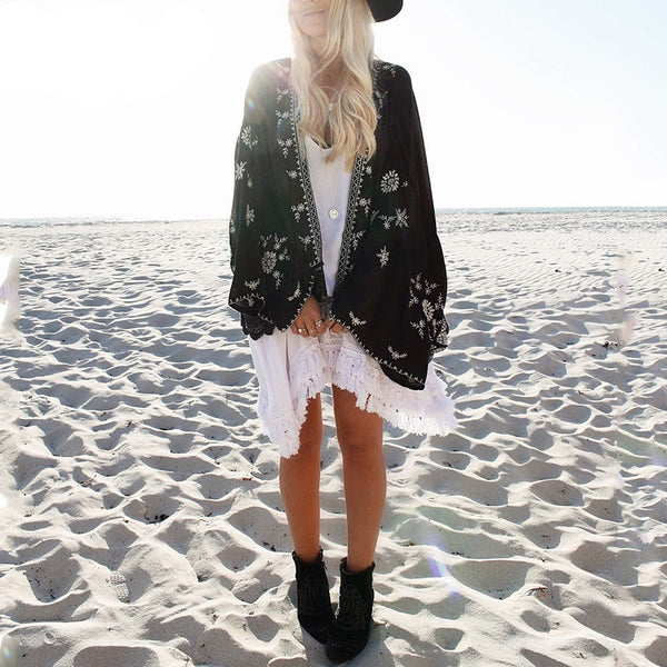 boho chiffon cardigan