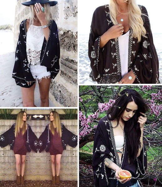 boho chiffon cardigan