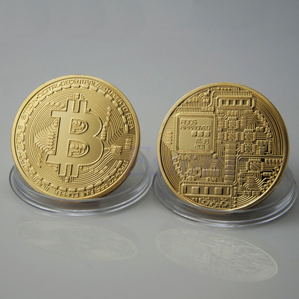 1 x Plated Bitcoin Coin Collectable