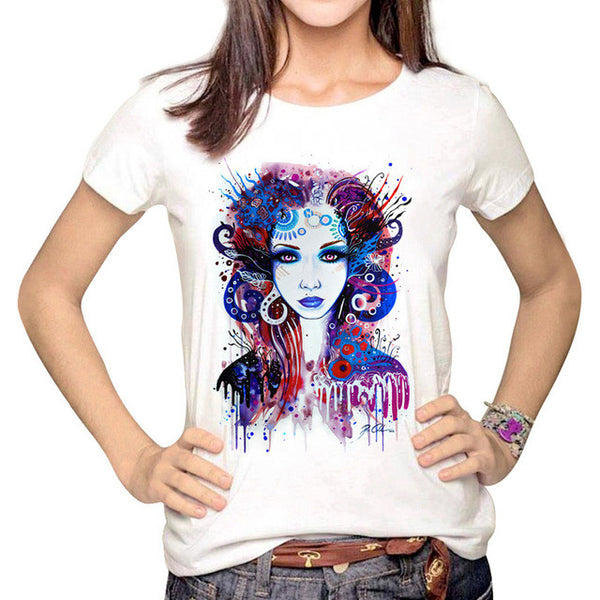 Women Multi Harajuku Printed Tumblr T shirts <3