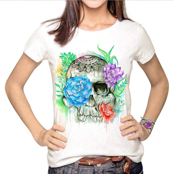 Women Multi Harajuku Printed Tumblr T shirts <3