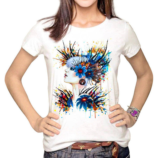 Women Multi Harajuku Printed Tumblr T shirts <3