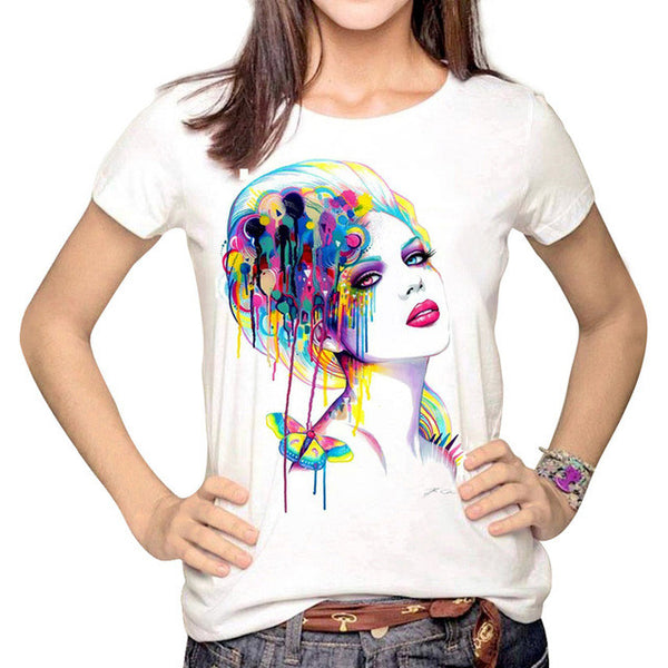 Women Multi Harajuku Printed Tumblr T shirts <3
