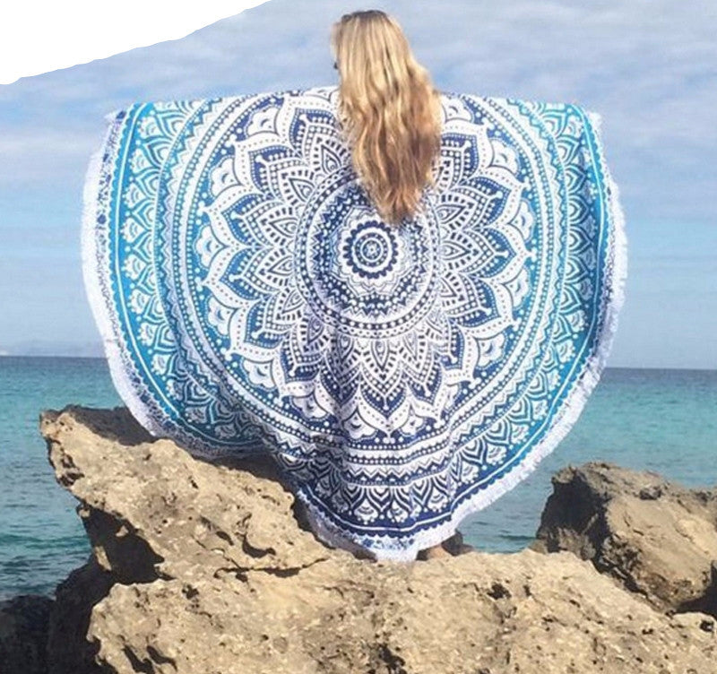 Boho floral print tassel