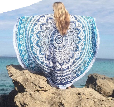 Boho floral print tassel