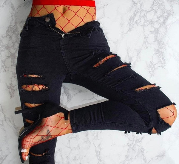 Sexy hollow out white fishnet stocking