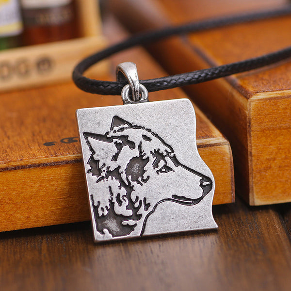 Couple Wolf necklace