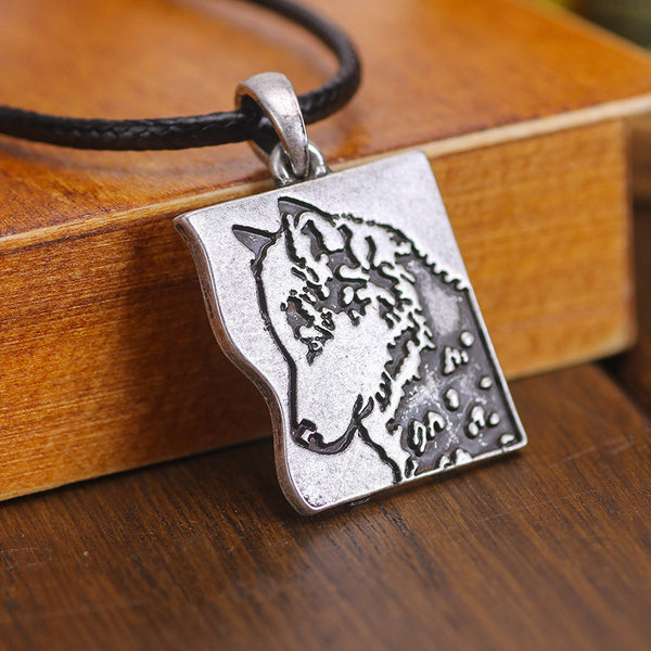Couple Wolf necklace
