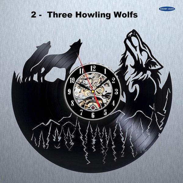 Vinyl Wolf Wall Clock