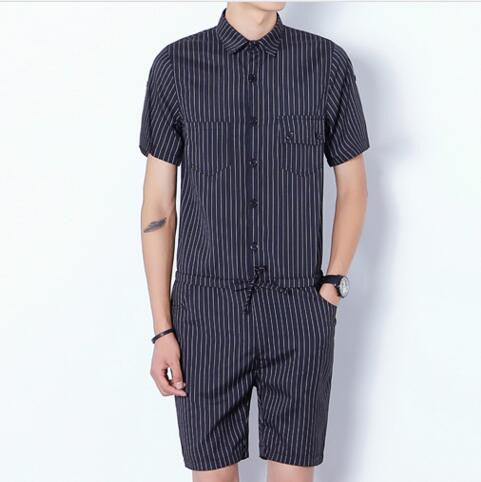 Mens Striped Romper