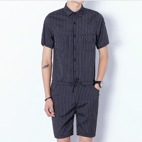 Mens Striped Romper