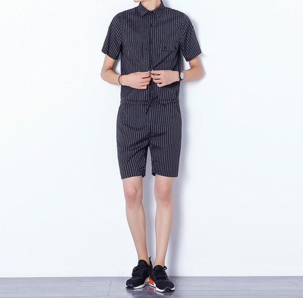 Mens Striped Romper