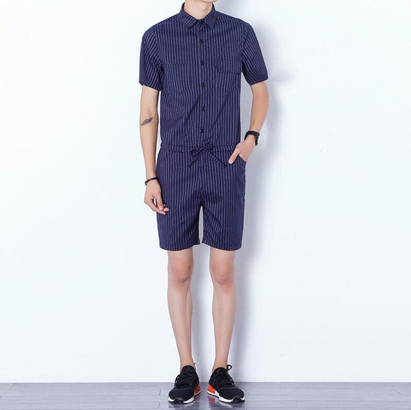 Mens Striped Romper