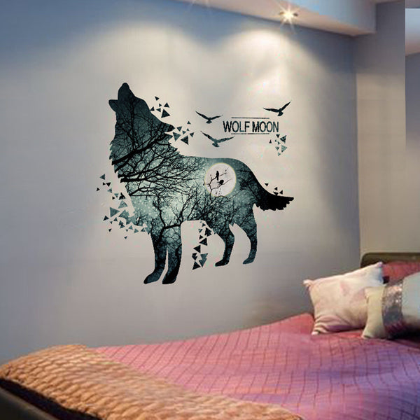 Wolf Moon Wall Sticker