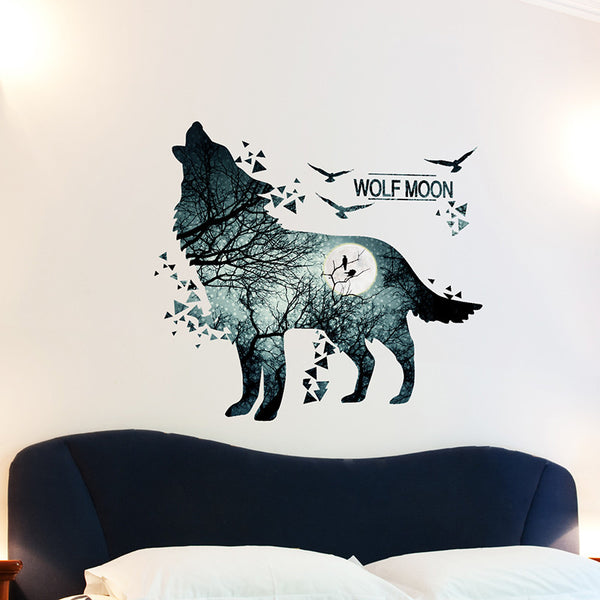 Wolf Moon Wall Sticker