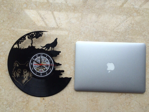 Vinyl Wolf Wall Clock