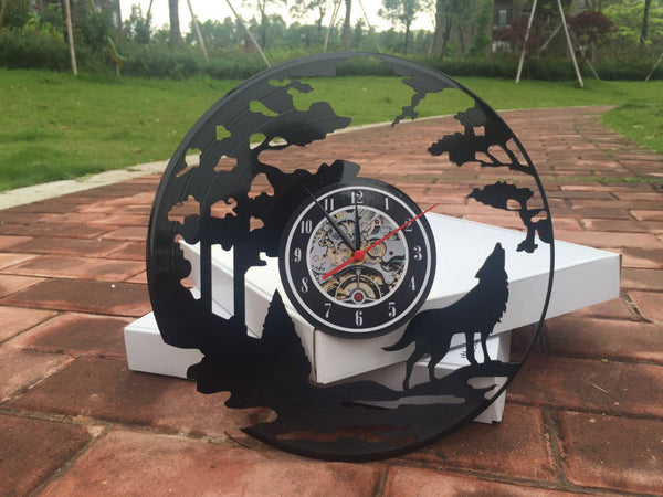 Vinyl Wolf Wall Clock