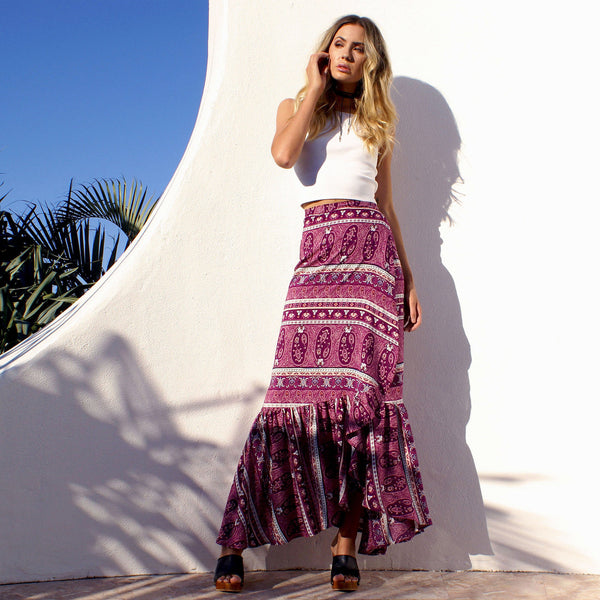 2017 style bohemian beach skirt