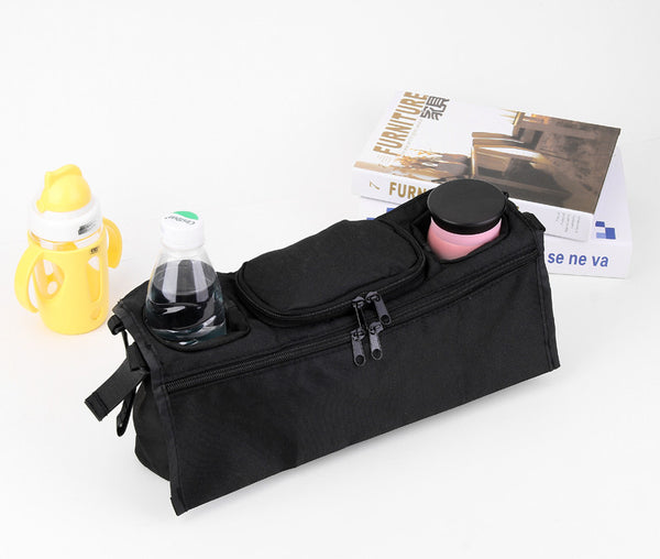 Baby Stroller Organizer Cooler and Thermal Bags Accessories - Black