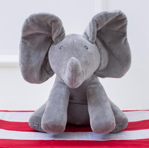NEW! Musical Peek-A-Boo Elephant Plush Doll
