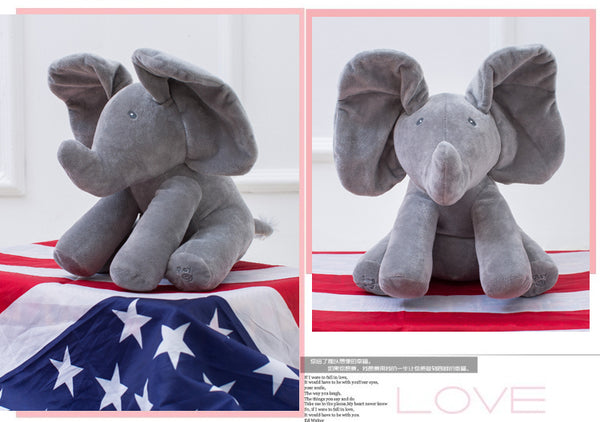 NEW! Musical Peek-A-Boo Elephant Plush Doll