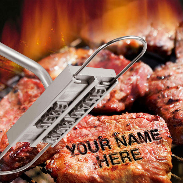 Personalized Steak Branding with Iron 55 Letters