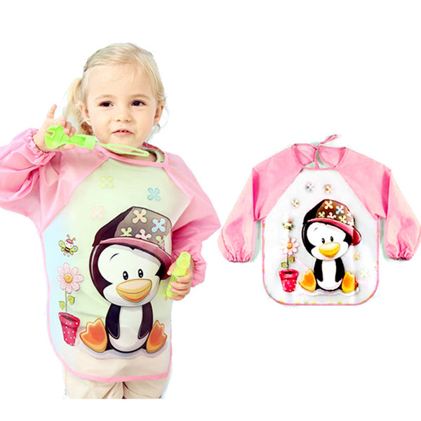 Children/Baby/Toddlers Waterproof Long Sleeve Bibs
