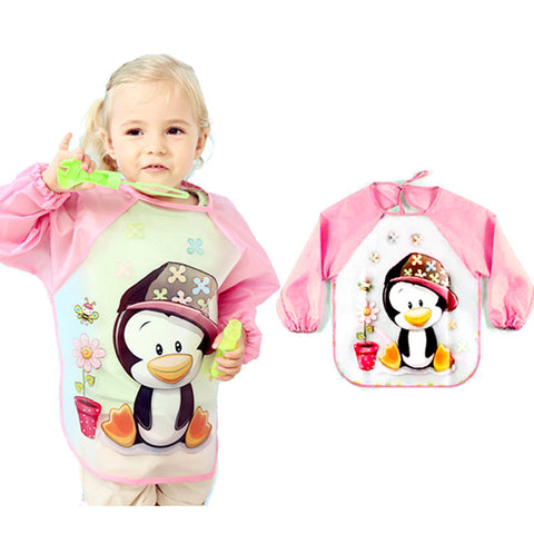 Children/Baby/Toddlers Waterproof Long Sleeve Bibs