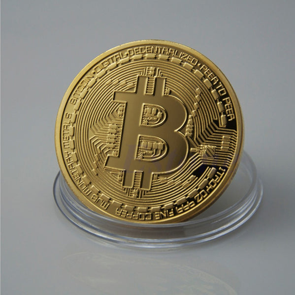 1 x Plated Bitcoin Coin Collectable