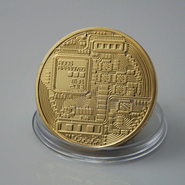 1 x Plated Bitcoin Coin Collectable