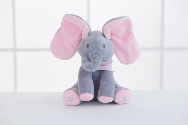 NEW! Musical Peek-A-Boo Elephant Plush Doll
