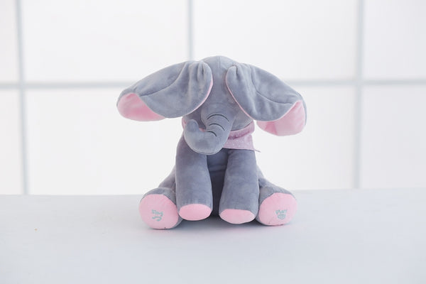 NEW! Musical Peek-A-Boo Elephant Plush Doll