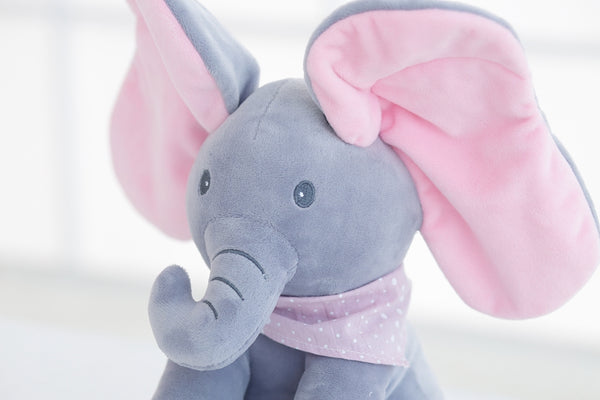 NEW! Musical Peek-A-Boo Elephant Plush Doll