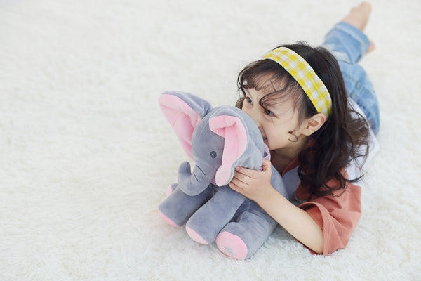 NEW! Musical Peek-A-Boo Elephant Plush Doll