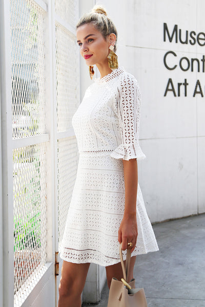hollow out lace dress ( AC12 )