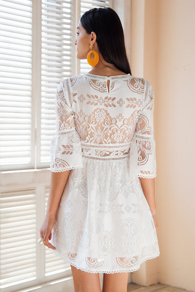 Hollow out lace dress ( AC09 )