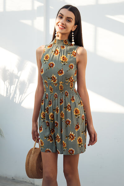 Floral Print Mini Dress ( AC01 )